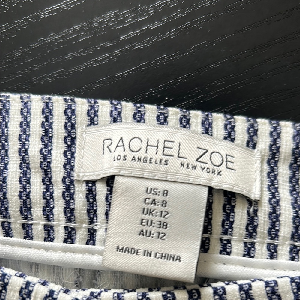 Rachel Zoe Striped Navy Blue and White Ankle Pants - Picture 4 of 8